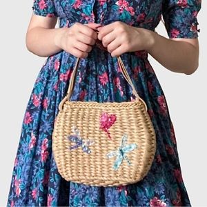 embellished wicker purse 🦋